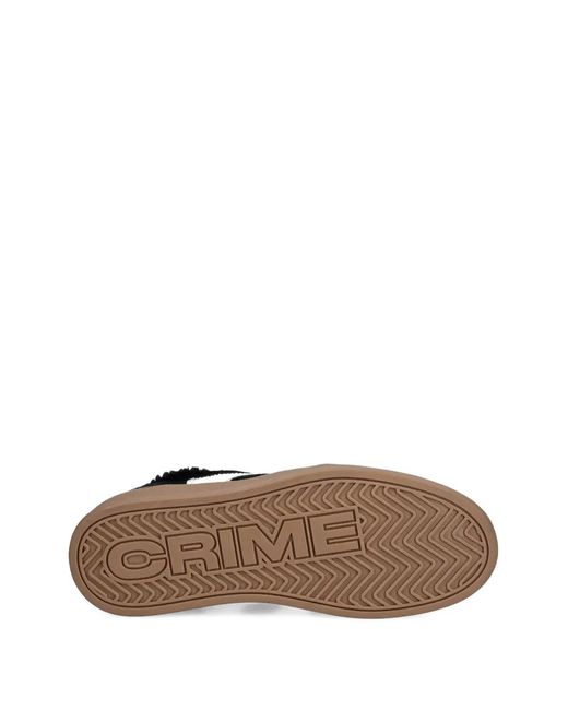 Crime London Black Lace-Up Fastening Sneakers