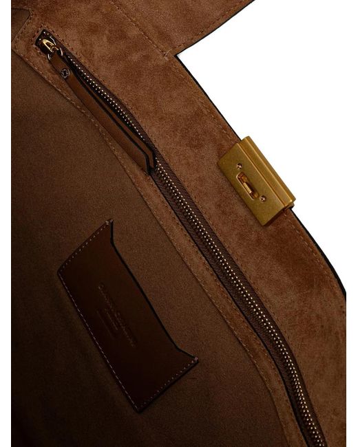 Gianni Chiarini Brown Large Vivi Suede Tote Bag