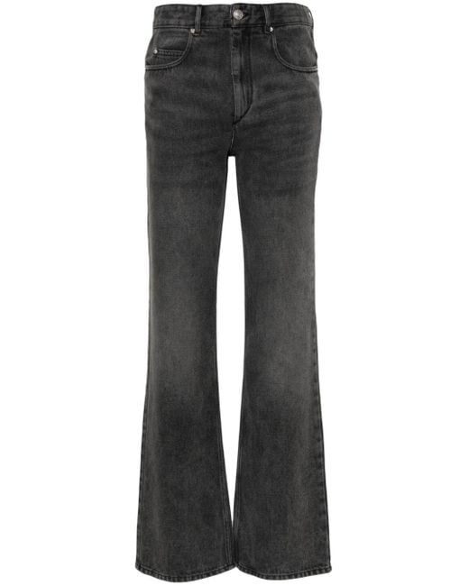 Isabel Marant Black Belvira Bootcut-Jeans mit hohem Bund