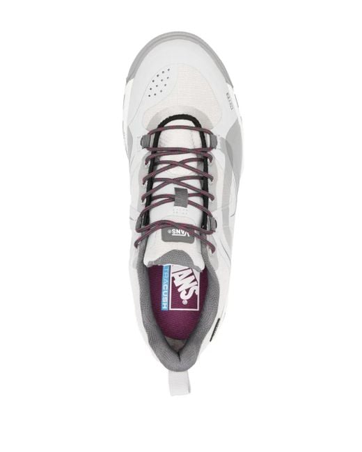 Vans White Lace-Up Panelled Sneakers