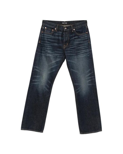 Tom Ford Blue Straight-Fit Jeans for men