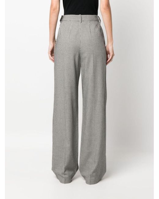 Pantalon taille-haute à motif pied-de-poule Alexandre Vauthier en coloris Gray
