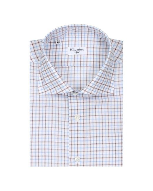 Cesare Attolini White Check-Pattern Shirt for men