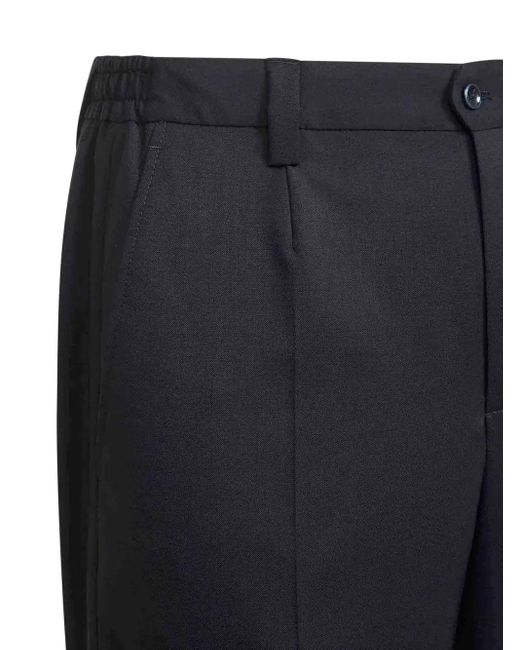 D4.0 Blue Button-Fastening Trousers for men