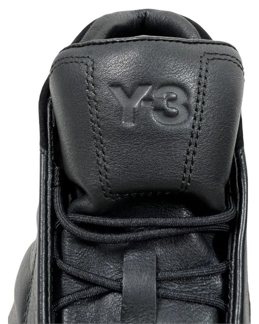 Y-3 Black Gsg9 2.0 Leather Lace-Up Sneakers for men