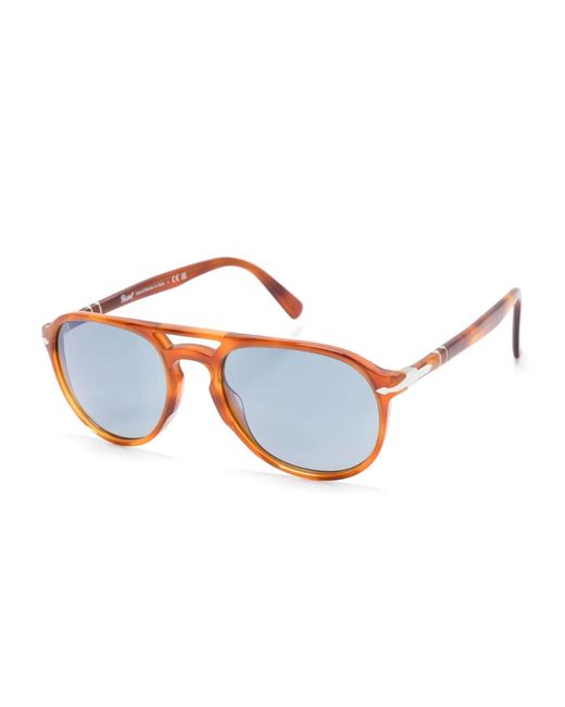 Persol Blue Pilot-Frame Sunglasses