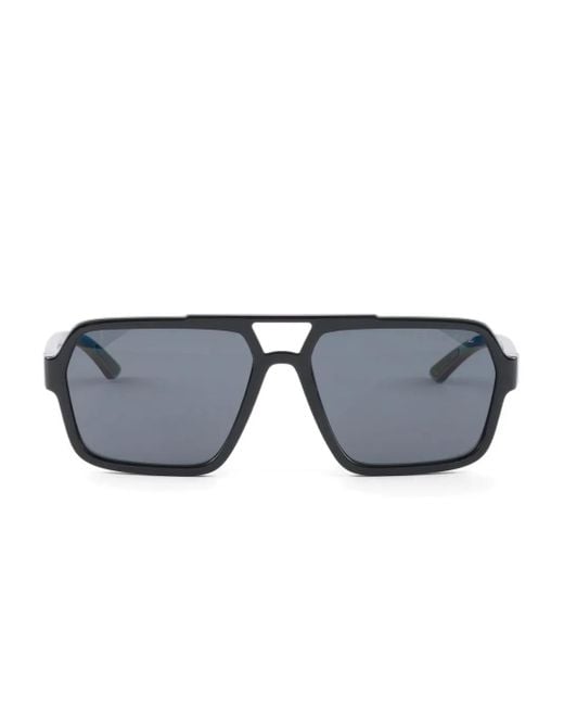 Prada Blue Geometric-Frame Sunglasses for men