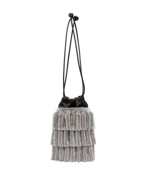 Alexander Wang White Crystal Mesh Bucket Bag - Women's - Crystal/polyester/calf Leather