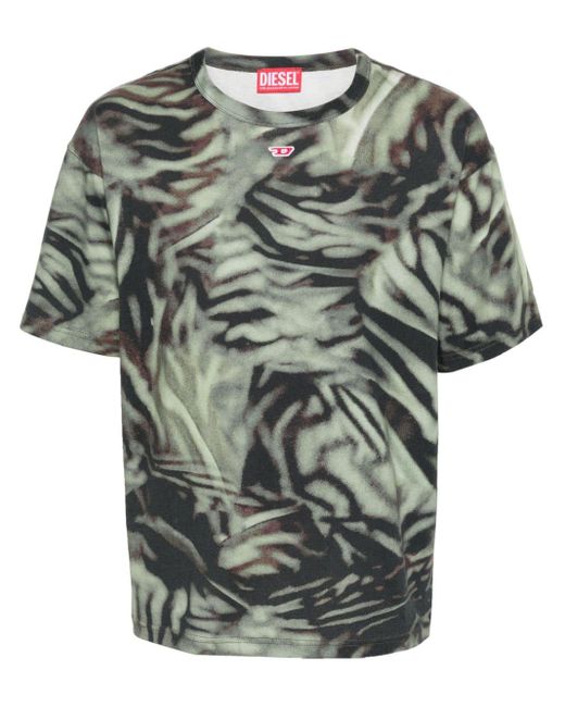 DIESEL Gray T-boxt-n3 Cotton T-shirt for men