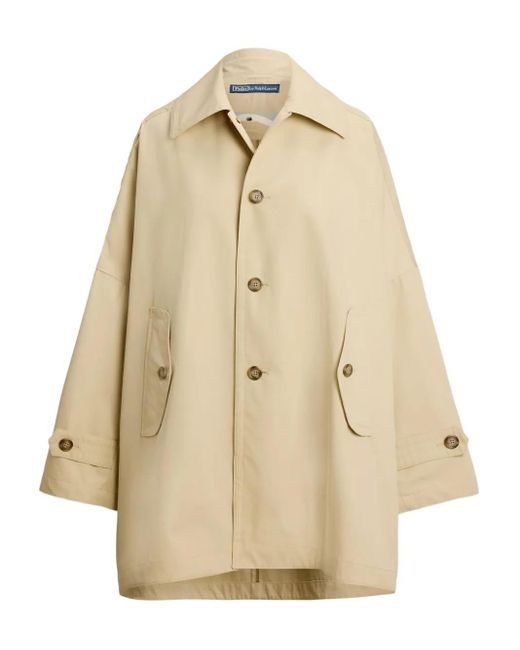 Polo Ralph Lauren Natural Button-Fastening Twill Coat