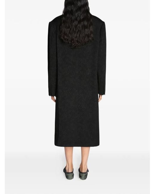 Dries Van Noten Black Buttoned Coat