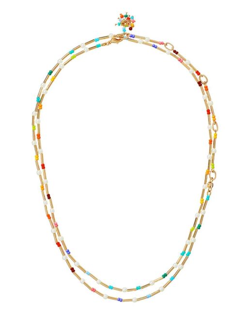 Collar La Sponda con diseño cruzado Roxanne Assoulin de color Metallic