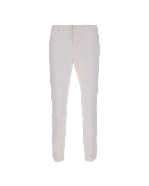Dondup Gray Pantalon À Plis Marqués Et Ourlets À Revers for men