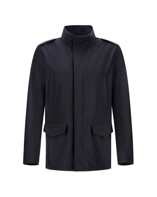 Chaqueta Militar Con Charreteras Herno de hombre de color Blue