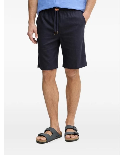 Mos Mosh Blue Mavi Drawstring-Waist Shorts for men