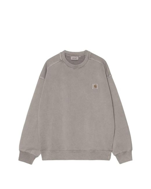 Carhartt Gray Cotton Crewneck Sweatshirt for men