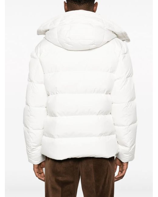 Moorer White Layered Padded Jacket for men