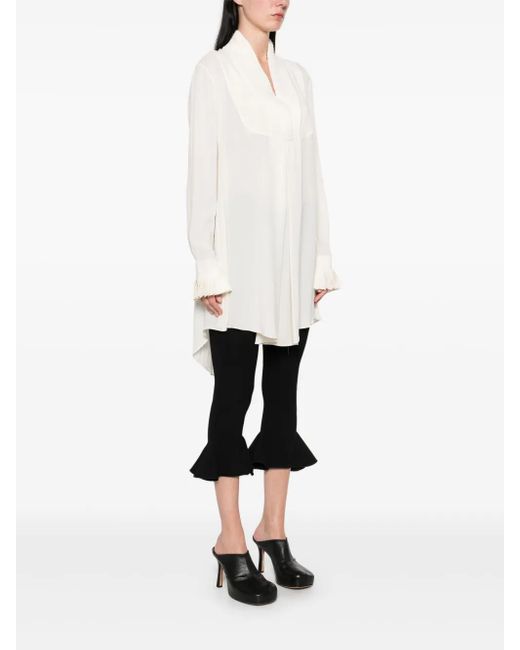 McQueen White Silk Blouse