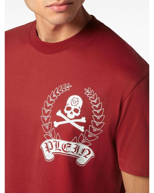 Philipp Plein T-Shirt mit Logo-Print in Red für Herren