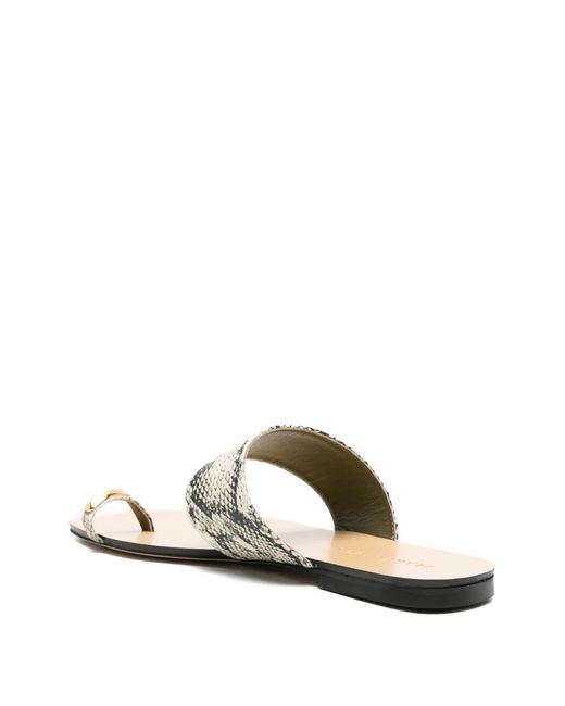 MARIA LUCA White Toe-Ring Sandals