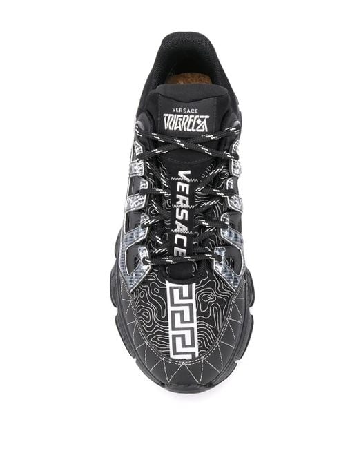 Versace Black Trigreca Sneakers for men