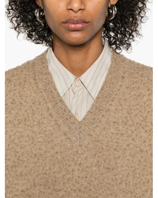 Maison Margiela Natural Piled-Knit Vest