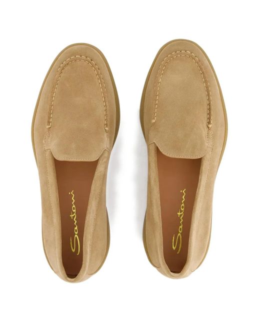 Zapatos slip-on Santoni de color Brown