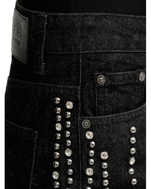 Gestuz Black Embellished Denim Jeans