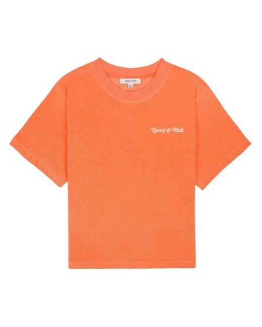 Sporty & Rich Orange T-Shirt Ny Tennis Club