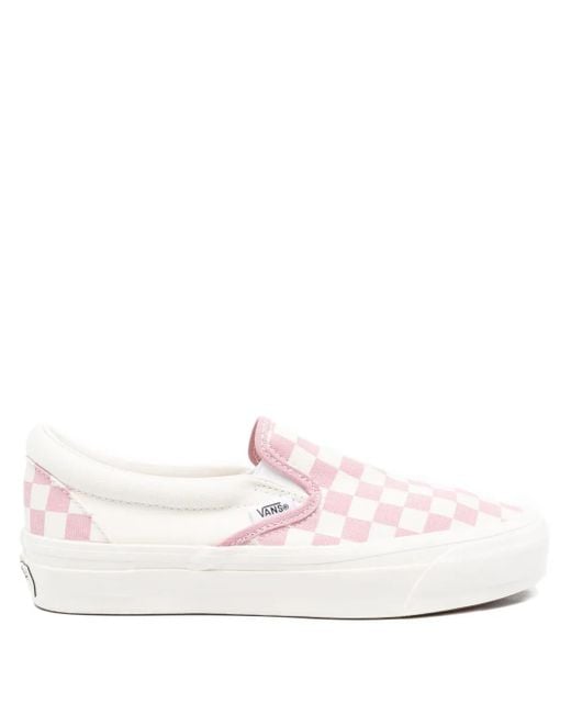 Vans White Classic Slip-On Checkerboard Sneakers