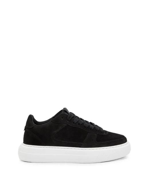 Cleens Black Court Suede Sneakers