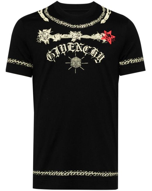 Givenchy Chain Scorpion Cotton T shirt in Black for Men Lyst Australia