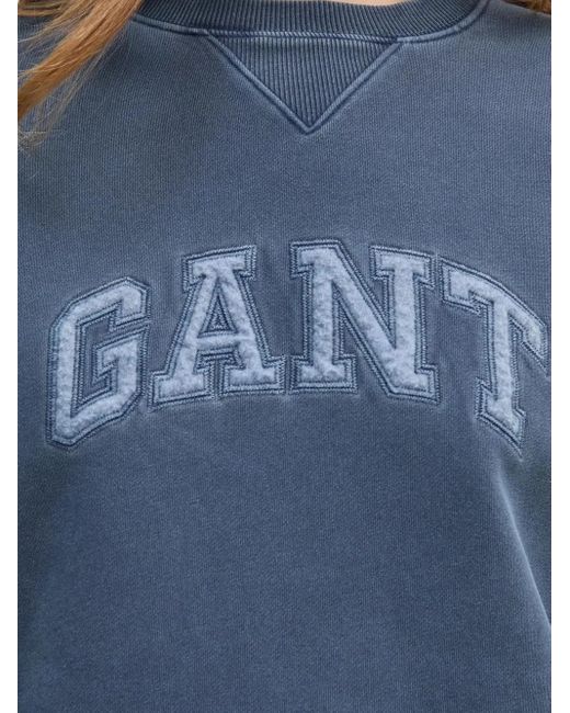 Gant Blue Logo-Patch Sweatshirt