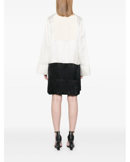 McQueen White Jacquard Mini Dress