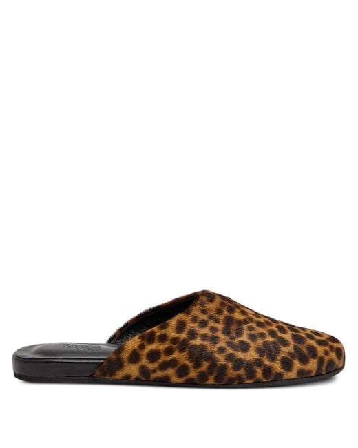 Ancient Greek Sandals Brown Leopard-Print Mules
