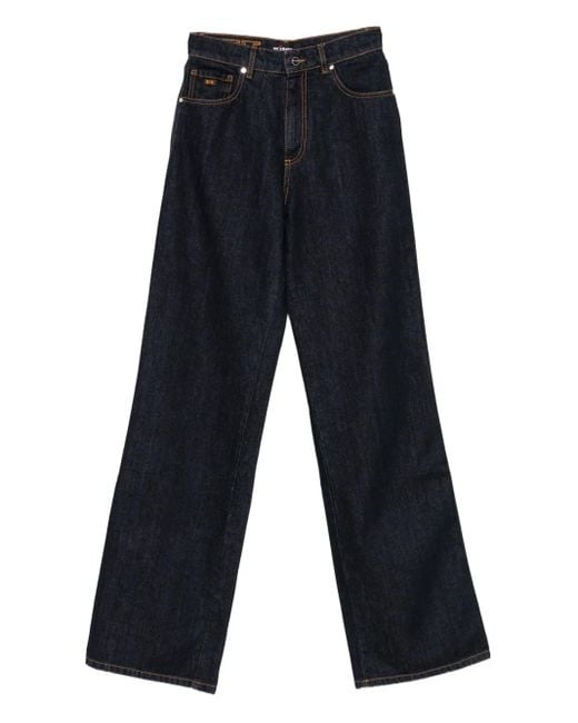 Kiton Blue Stitch-Detail Jeans