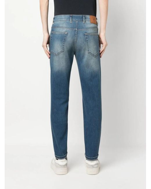 PT Torino Blue Washed Fitted Jeans for men