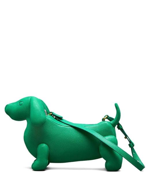 Thom Browne Green Hector Dachshund Shoulder Bag
