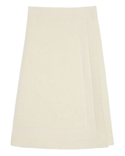 Jil Sander Natural Wrap Midi Skirt
