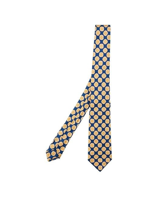 Kiton Blue Geometric-Print Tie for men