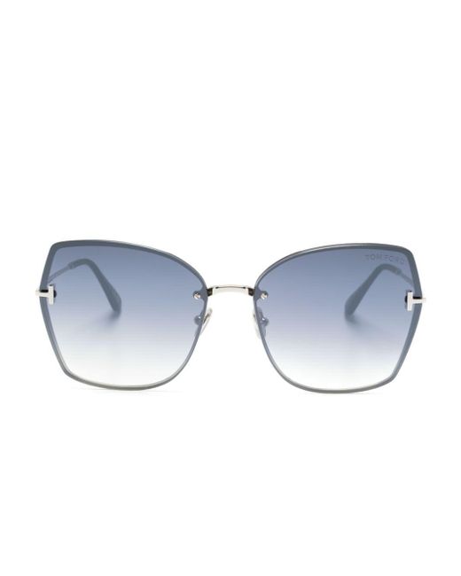 Tom Ford Blue Butterfly-frame Gradient-lenses Sunglasses