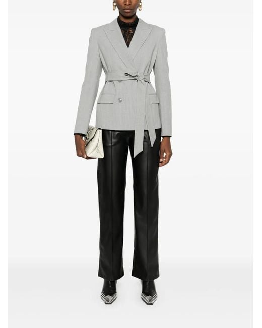 Twinset Gray Belted Blazer
