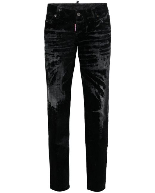 DSquared² Black Jennifer Low-rise Skinny Jeans