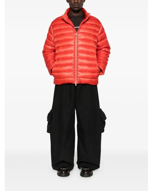 Jil Sander Red Quilted Down Jacket for men