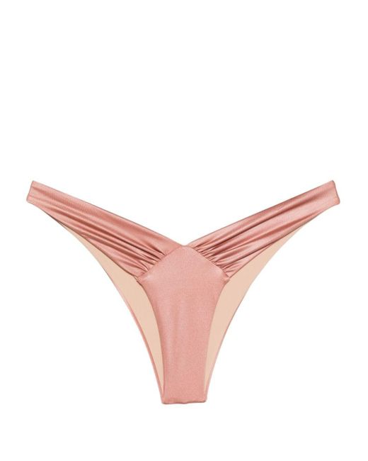 Slip bikini con logo di DSquared² in Pink