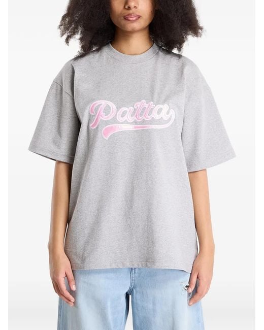 PATTA Gray Logo Tail T-Shirt