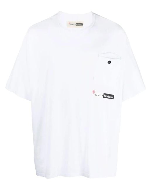 メンズ Incotex ロゴ Tシャツ White