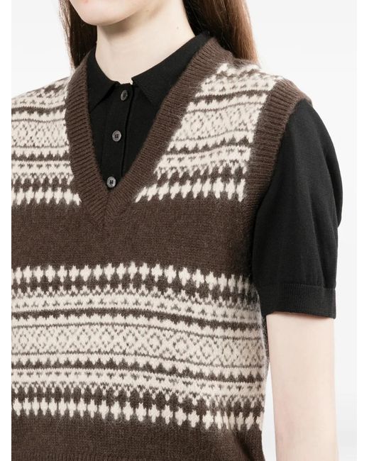 A.P.C. Black Jacquard Vest