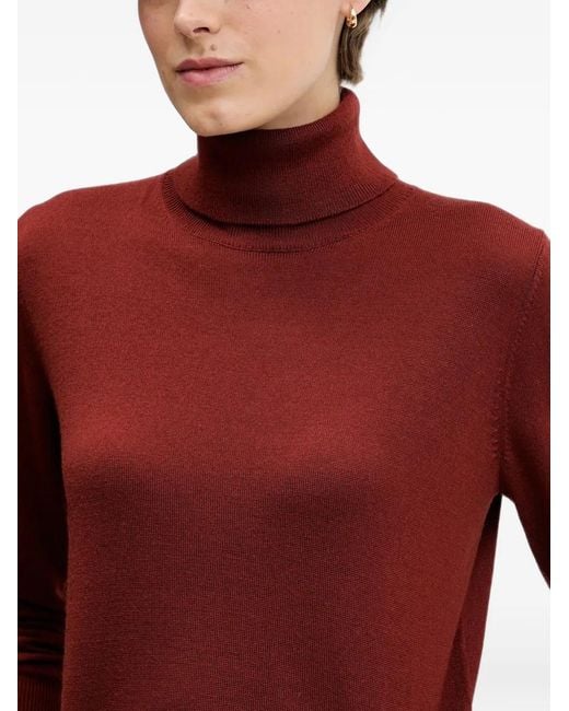 Sisley Red Roll Neck Knitwear