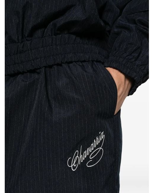 Willy Chavarria Blue Pantalon À Rayures for men